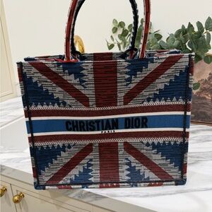 Christian Dior London Flag Canvas Book Tote